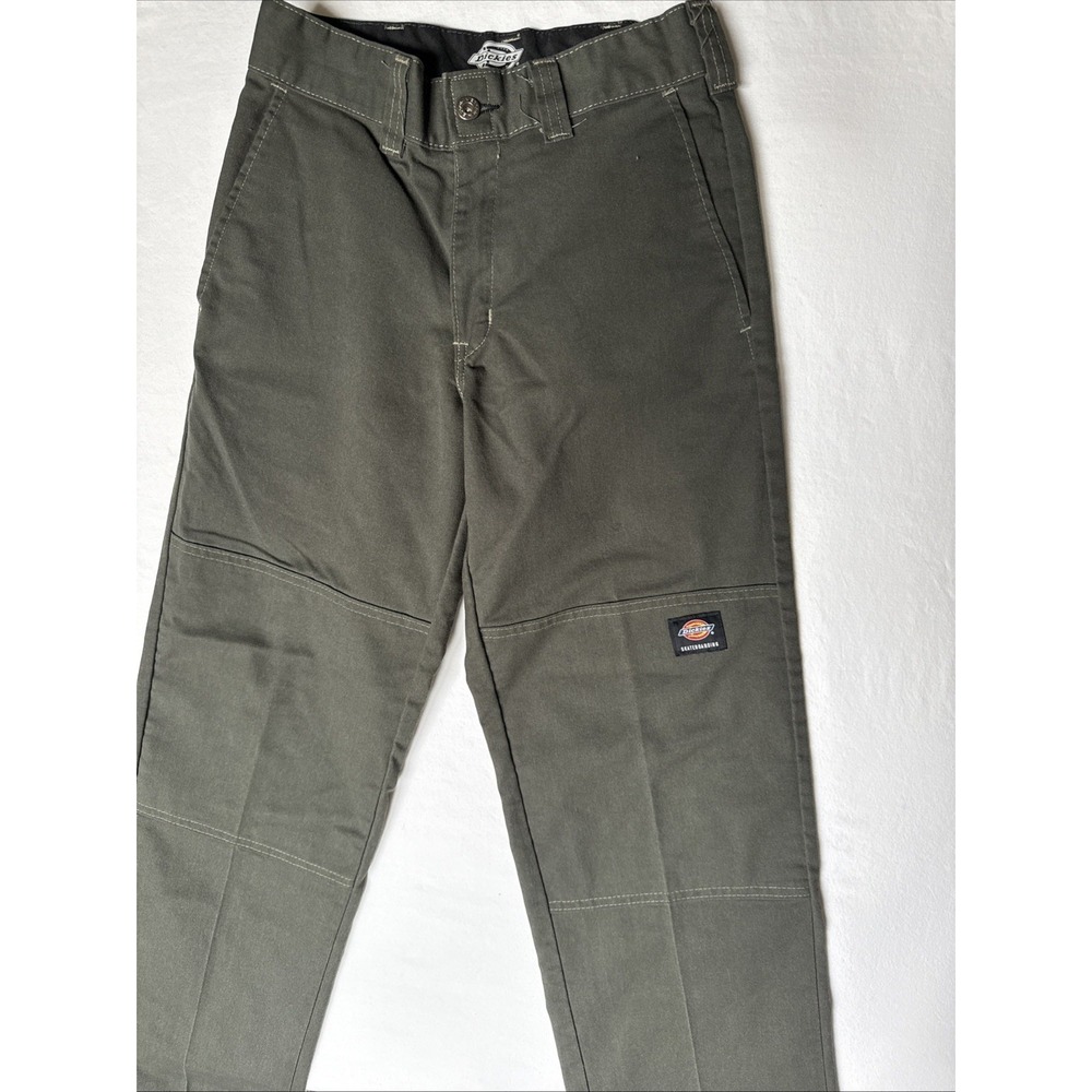 Dickies Skateboarding Pants Mens 26x37 Double Knee Regular Fit Olive GUC